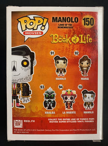 Pop Movies Book of Life #150 Manolo 3.75" Figure