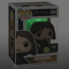 Load image into Gallery viewer, Pop Movies Lord of the Rings #1444 Aragon Army of the Dead Specialty Series Glow-In-The Dark Exclusive 3.75&quot; Figure
