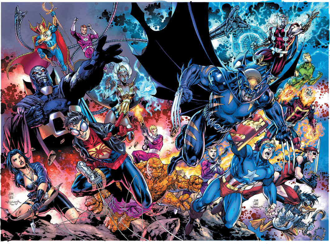 PRE-ORDER: DC Marvel The Amalgam Age Omnibus HC Direct Market Exclusive Jim Lee Variant cover