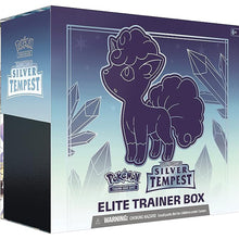 Load image into Gallery viewer, Pokemon Trading Card Game Sword and Shield Silver Tempest Factory Sealed Elite Trainer Box
