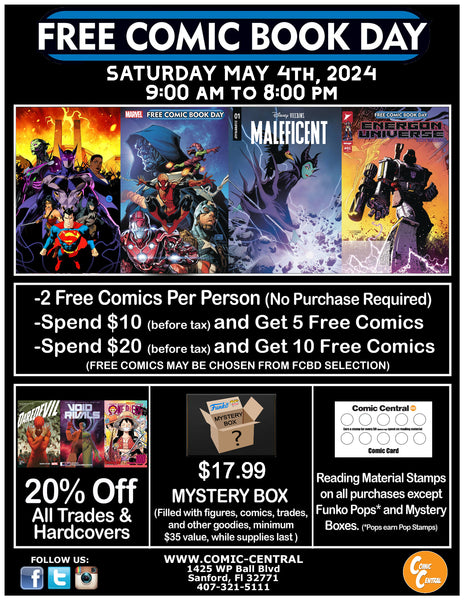 Free Comic Book Day 2024 is coming on May 4th, 2024!