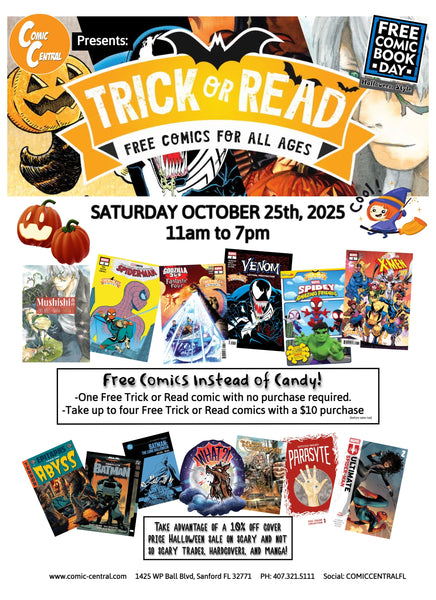 Comic Central is hosting Trick or Read on Saturday October 25th