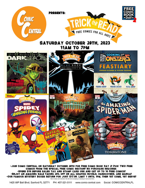 Trick or Read aka Free Comic Book Day 2 is Saturday October 28th, 2023!