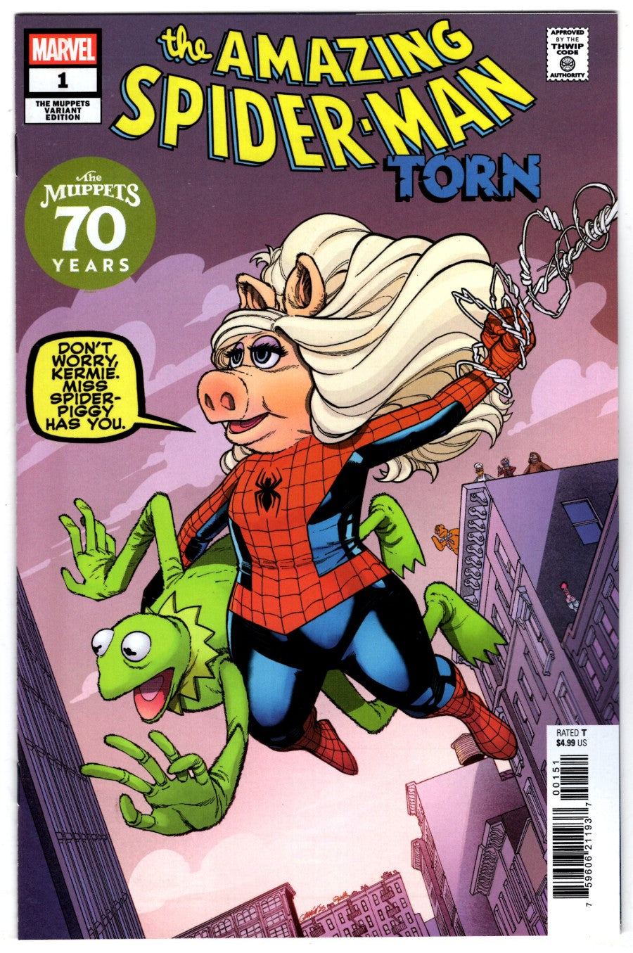 AMAZING SPIDER-MAN TORN #1 JAVIER GARRON MUPPETS VARIANT AMAZING FANTASY #15 HOMAGE
