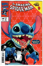 Load image into Gallery viewer, AMAZING SPIDER-MAN #18 BEN SU DISNEY STITCH UNLEASH THE HOLIDAYS VARIANT
