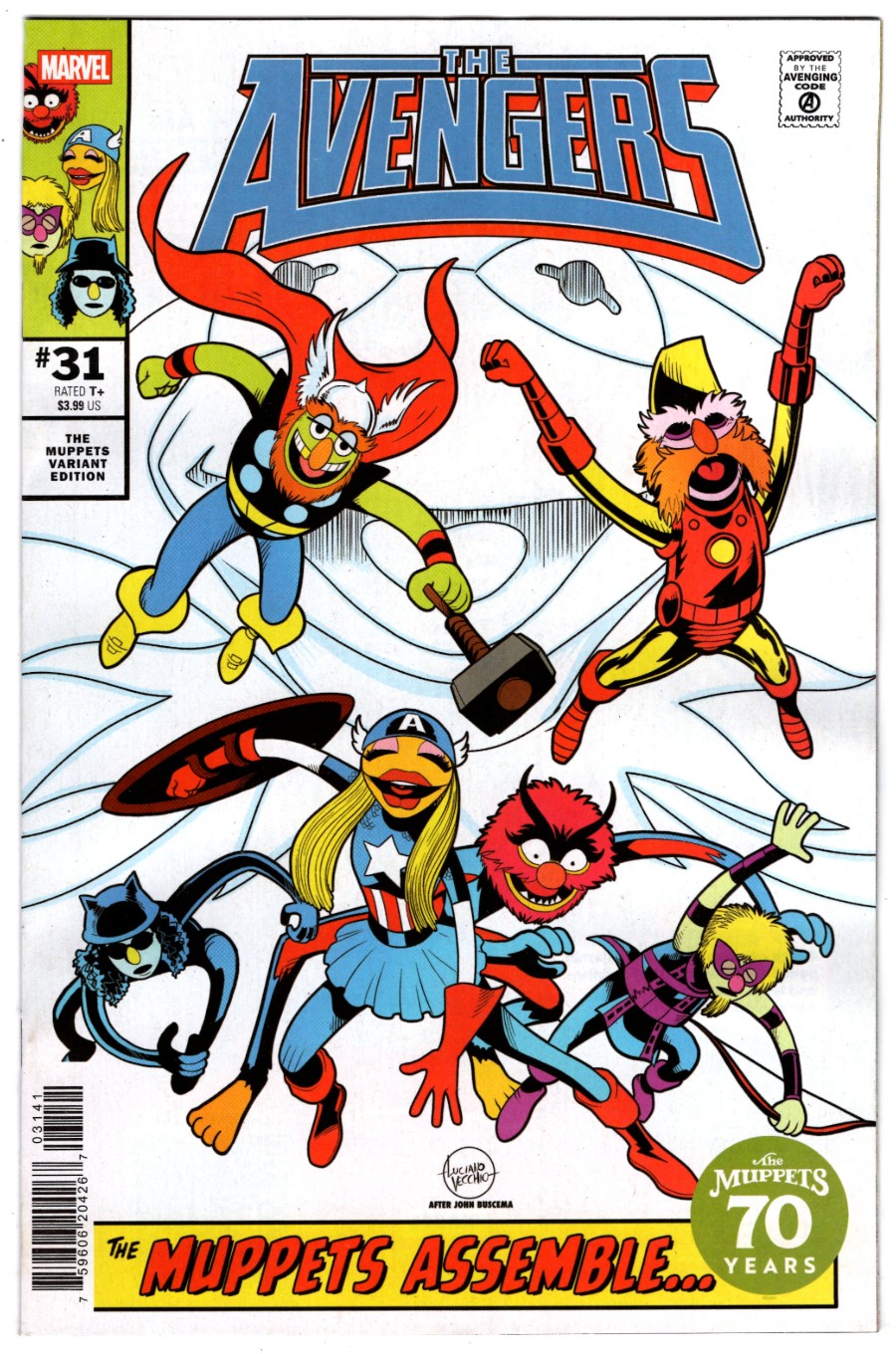 AVENGERS #31 LUCIANO VECCHIO MUPPETS VARIANT AVENGERS #4 HOMAGE