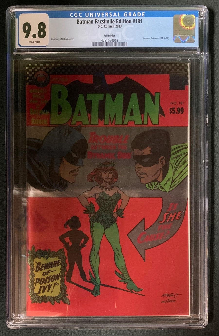 Batman Facsimile Edition #181 Foil Variant CGC Graded 9.8 (013)