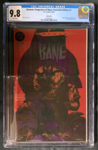 Batman Vengeance of Bane Facsimile Edition #1 Foil Variant CGC Graded 9.8