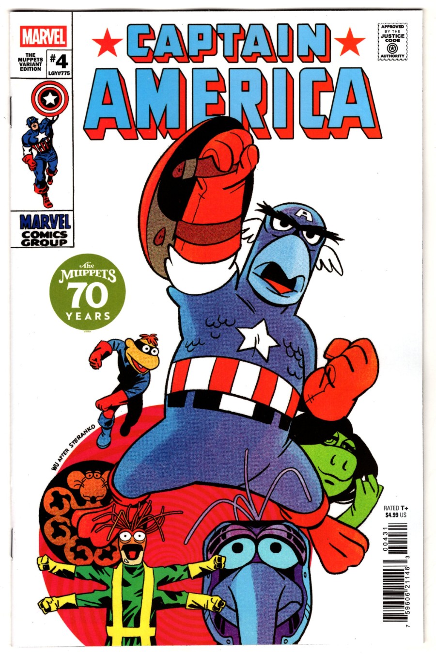 CAPTAIN AMERICA #4 ANNIE WU MUPPETS VARIANT