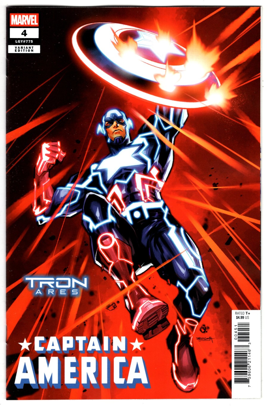CAPTAIN AMERICA #4 STEPHEN SEGOVIA TRON ARES VARIANT