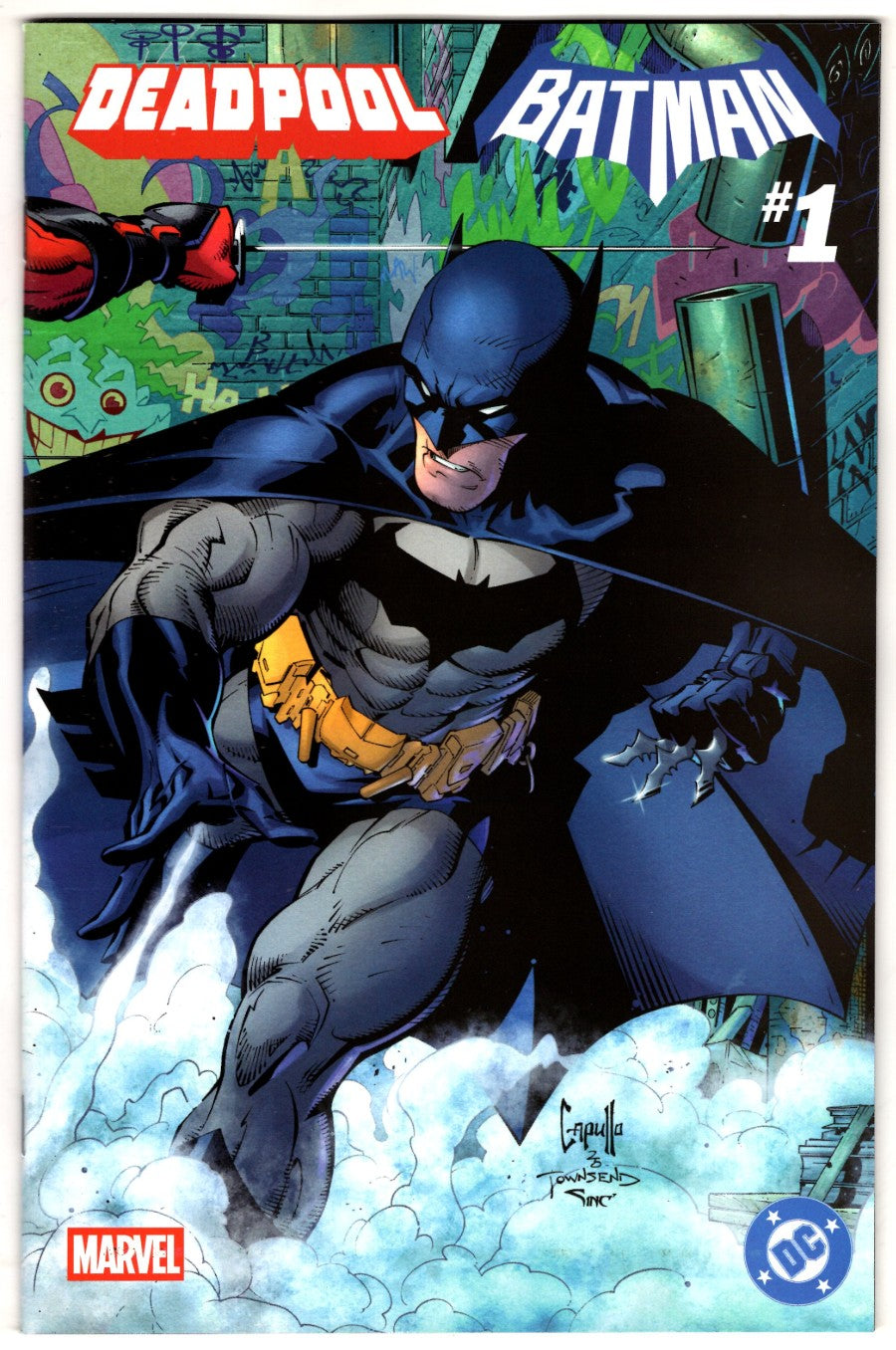 MARVEL DC DEADPOOL BATMAN #1 GREG CAPULLO WRAPAROUND VARIANT COVER 1st PRINTING (LIMIT 1)
