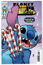 Load image into Gallery viewer, PLANET SHE-HULK #2 VARIANT PACO MEDINA DISNEY STITCH UNLEASH THE HOLIDAYS INCREDIBLE HULK #340 TRIBUTE
