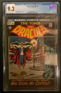 Tomb of Dracula #2 CGC Graded 9.2