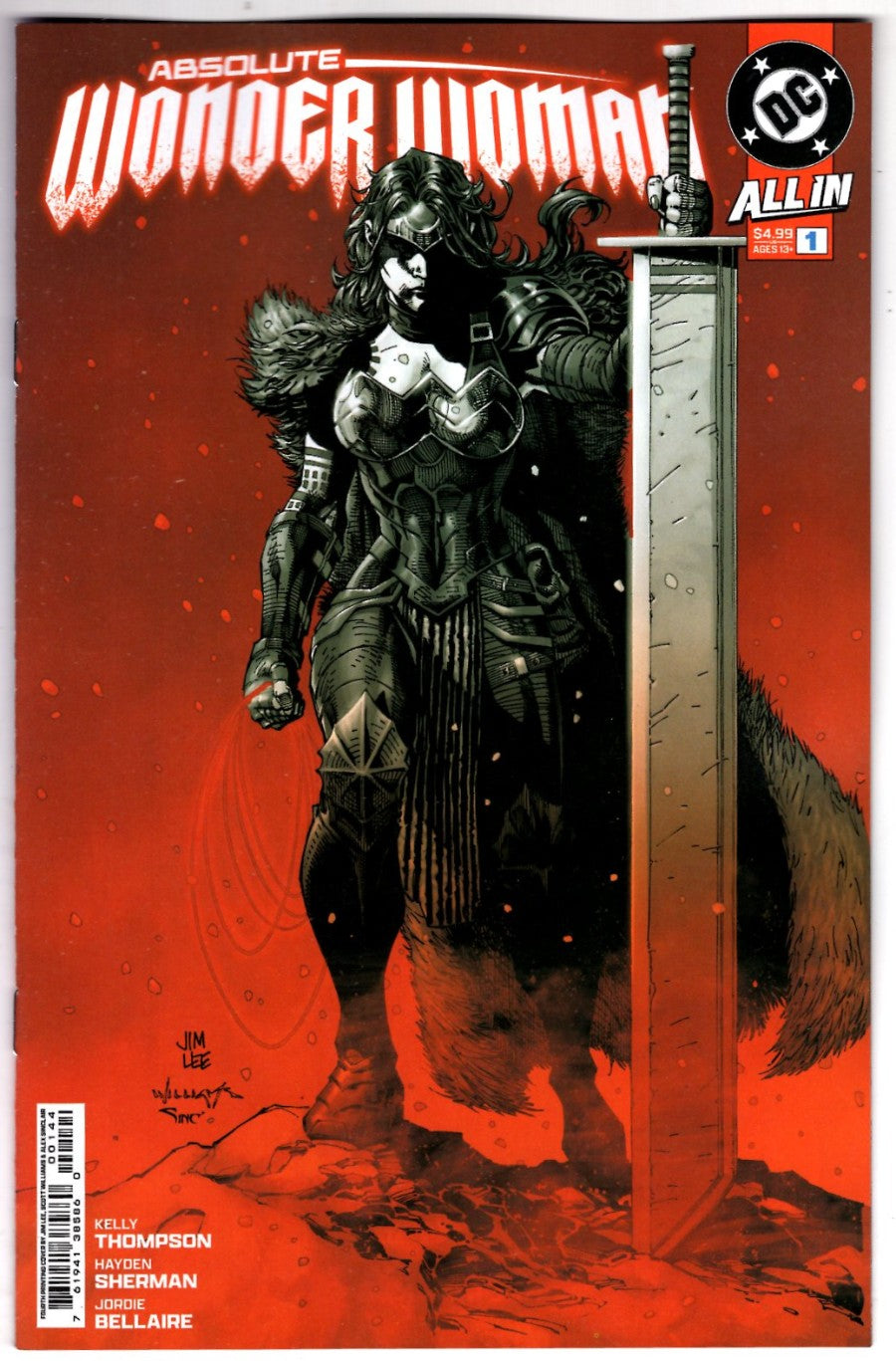 Absolute Wonder Woman #1 4th printing Jim Lee Variant cover