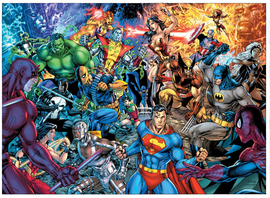 DC Versus Marvel Omnibus HC Direct Market Exclusive Jim Lee Variant cover