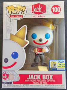 Pop Ad Icons #100 Jack in the Box Jack Box w/SDCC Sticker 3.75" Figure