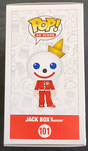 Pop Ad Icons #101 Jack in the Box Jack Box In Tracksuit w/Summer Virtual Funkon Sticker 3.75" Figure