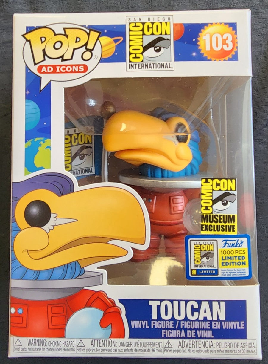 Pop Ad Icons #103 Toucan Museum Edition Limited 1000 w/SDCC Sticker 3.75