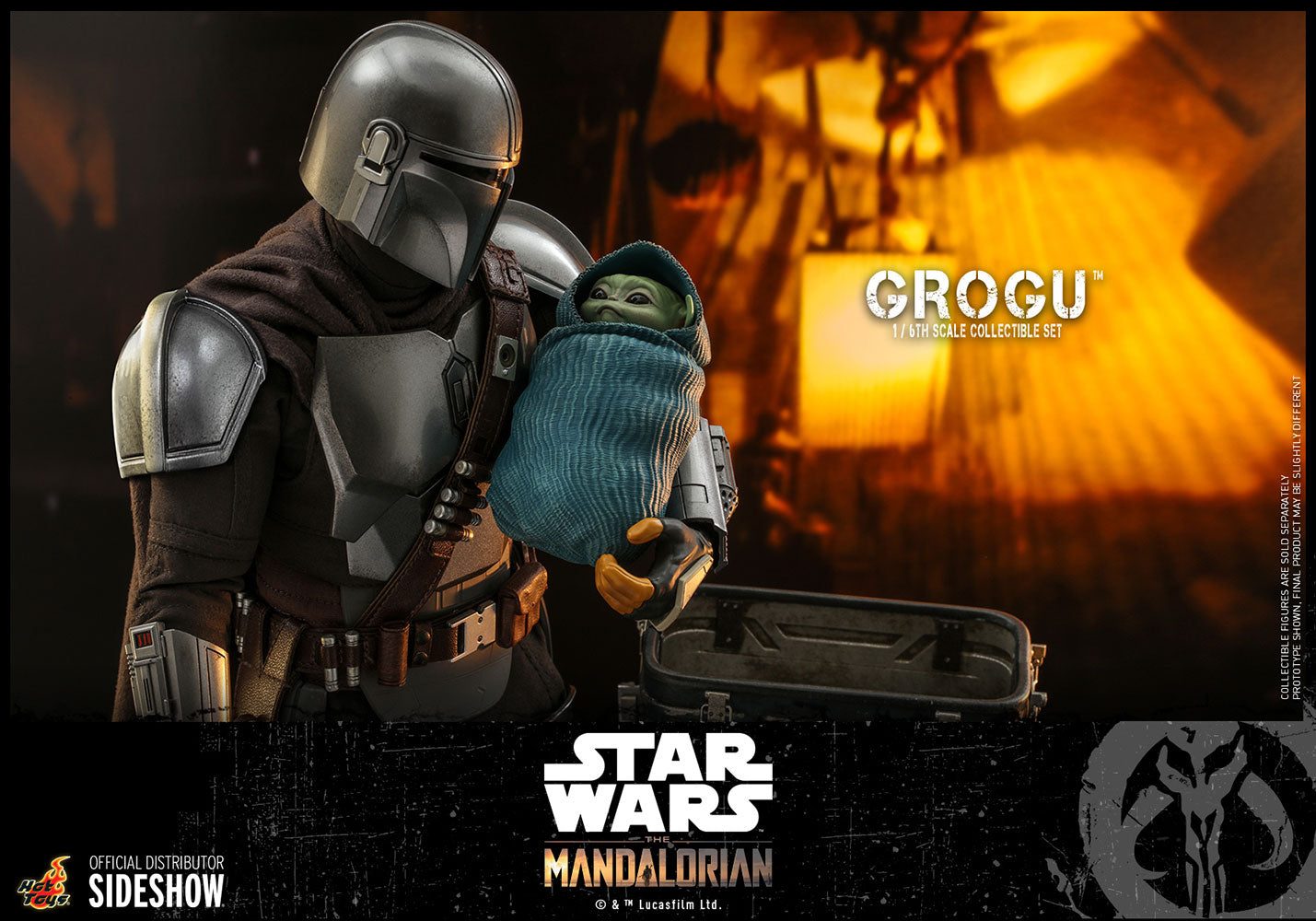 Hot Toys Star Wars - The Mandalorian - Grogu 1/6 pack de 3