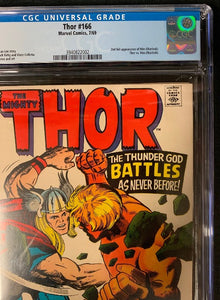 Thor #166 CGC Graded 7.0 2nd appearance of Adam Warlock