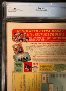 Thor #167 CGC Graded 8.5